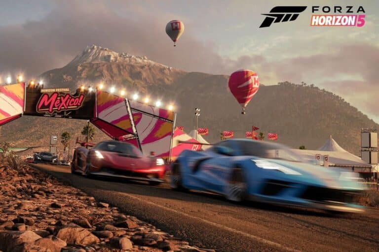 Course de voitures rapide au Mexique.