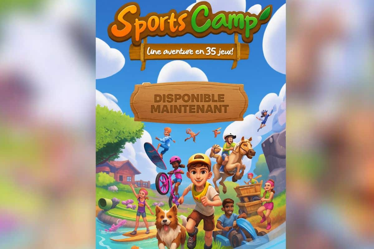 Affiche de jeu Sports Camp, disponible maintenant.