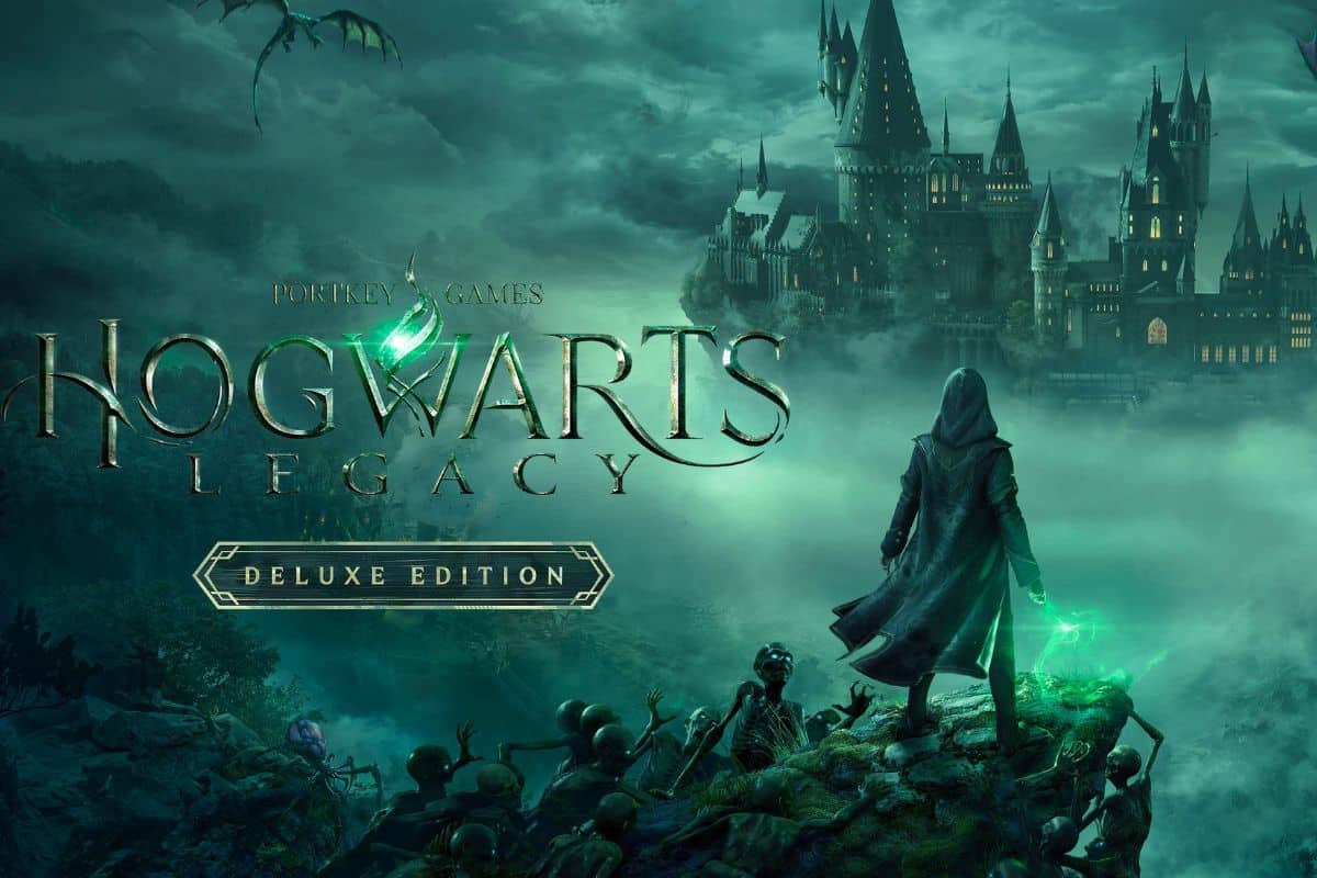 Personnage face au château de Poudlard, édition deluxe.