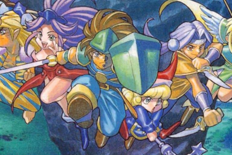 Illustration de personnages animés en tenue médiévale fantastique.