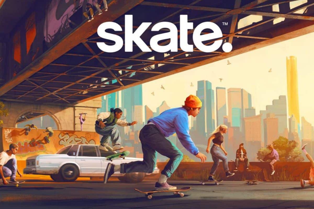 Skateurs sous un pont en ville
