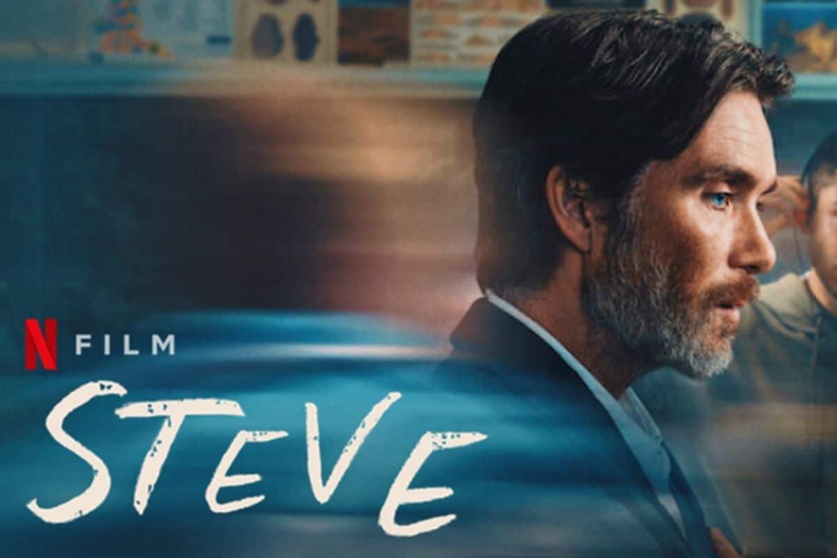 Affiche Netflix film Steve avec homme barbu.