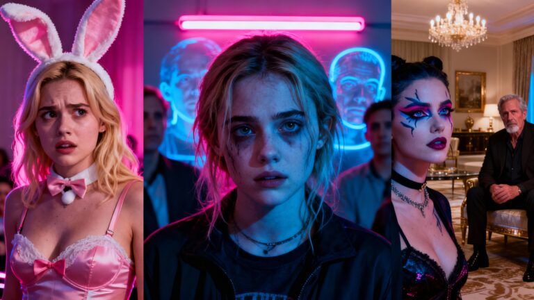 Trois femmes en costumes distincts