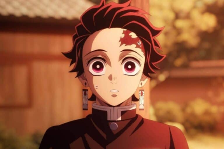 Personnage d'anime avec une expression surprise.