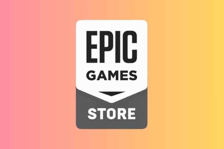 Logo Epic Games Store sur fond dégradé