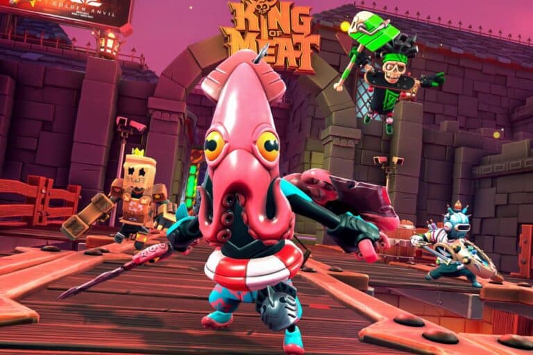 Personnages de jeu colorés dans un château.