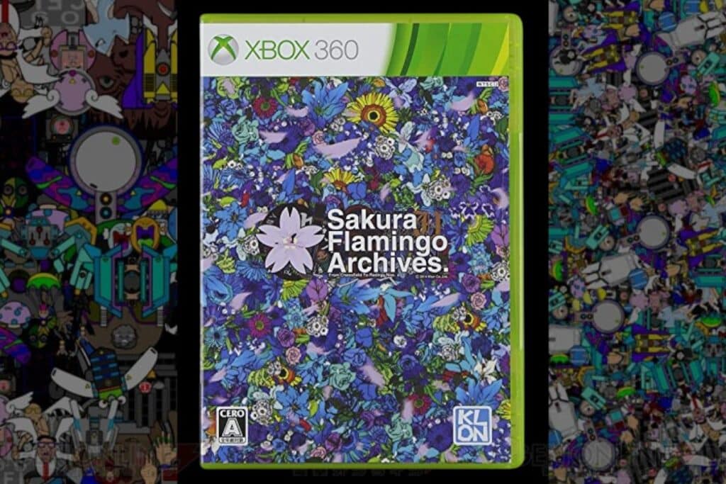 Jaquette Xbox 360 avec fleurs colorées.