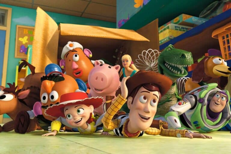 Jouets animés joyeux dans une chambre d'enfant.