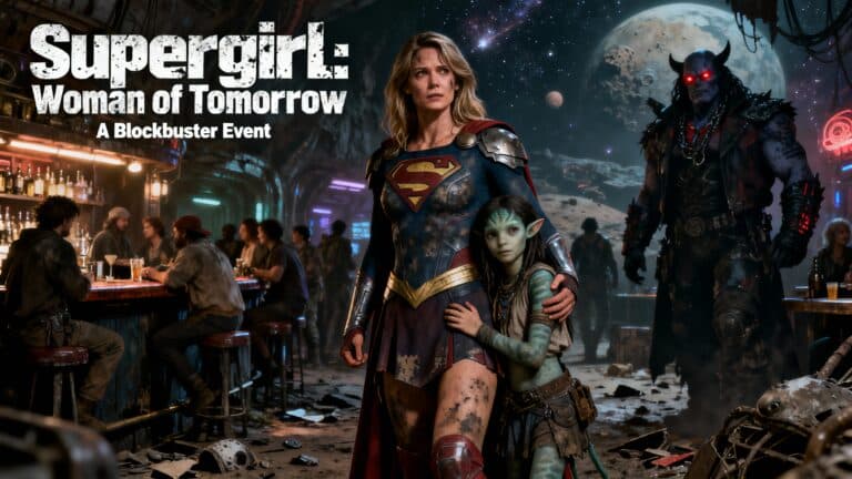 Supergirl protège une fille extraterrestre dans un bar.
