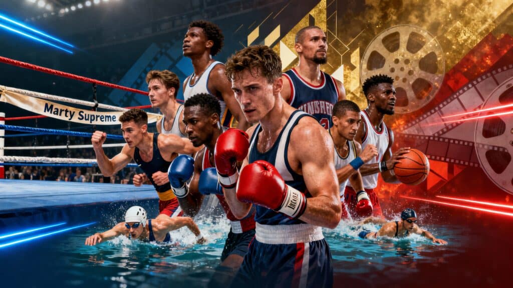 Sports variés : boxe, natation, basket, athlétisme.