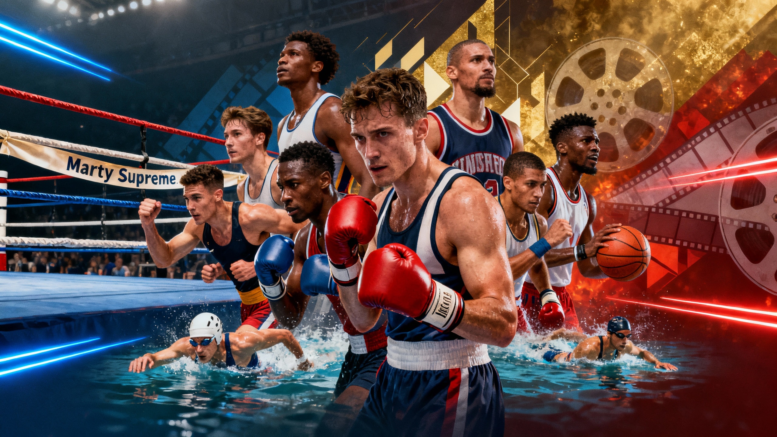 Sports variés : boxe, natation, basket, athlétisme.