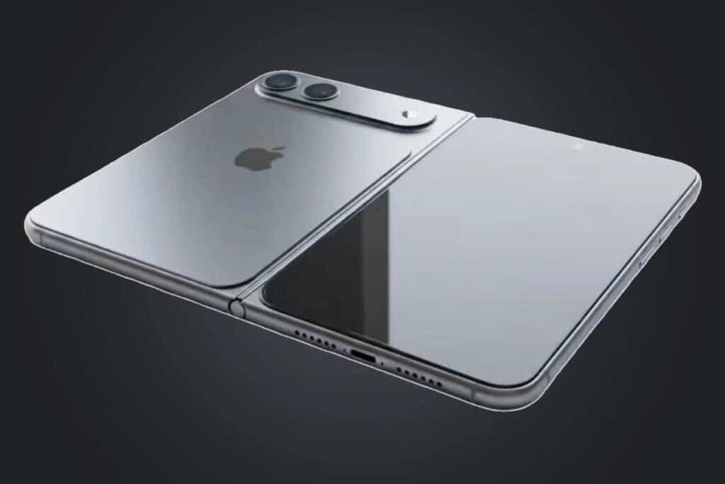 Smartphone pliable avec double caméra arrière.