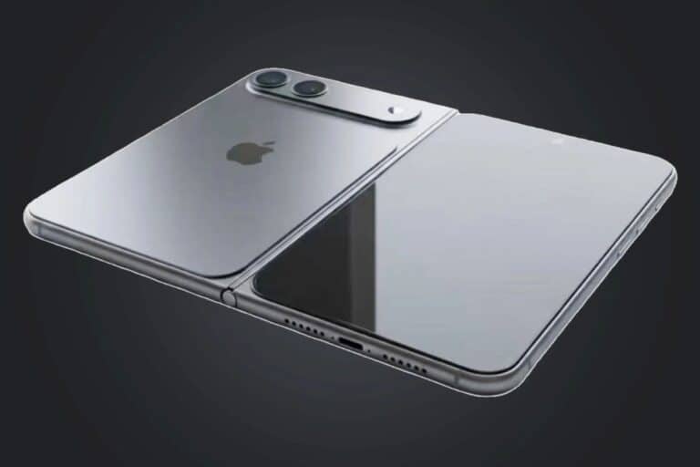 Smartphone pliable avec double caméra arrière.