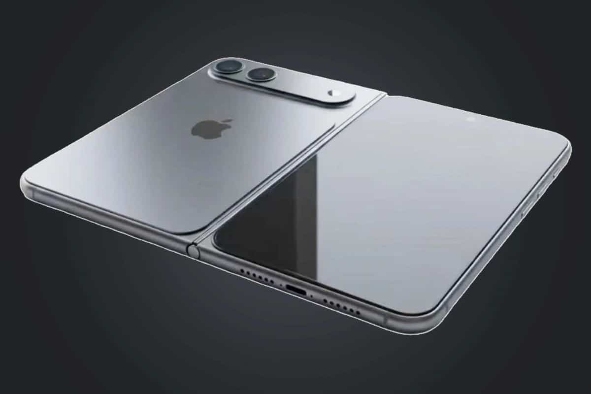 Smartphone pliable avec double caméra arrière.