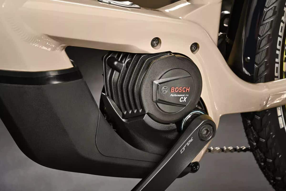 Moteur Bosch Performance Line CX sur vélo électrique.