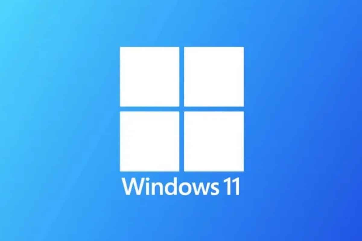 Logo Windows 11 sur fond bleu