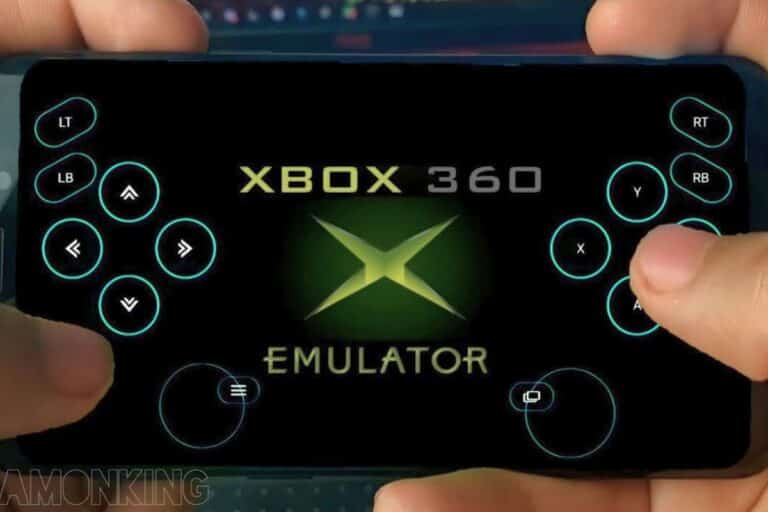 Écran d'émulateur Xbox 360 sur mobile.