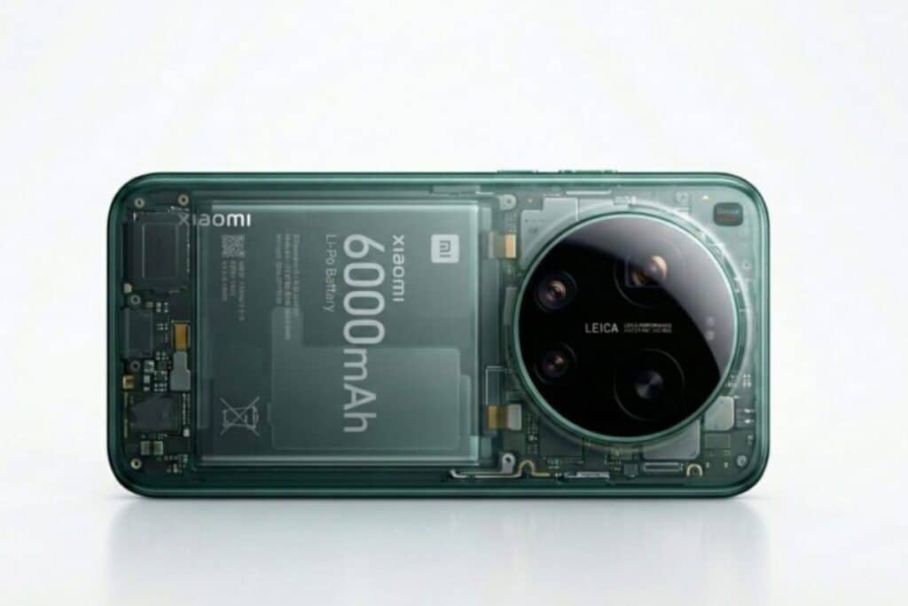 Smartphone Xiaomi avec batterie 6000 mAh et caméra Leica.