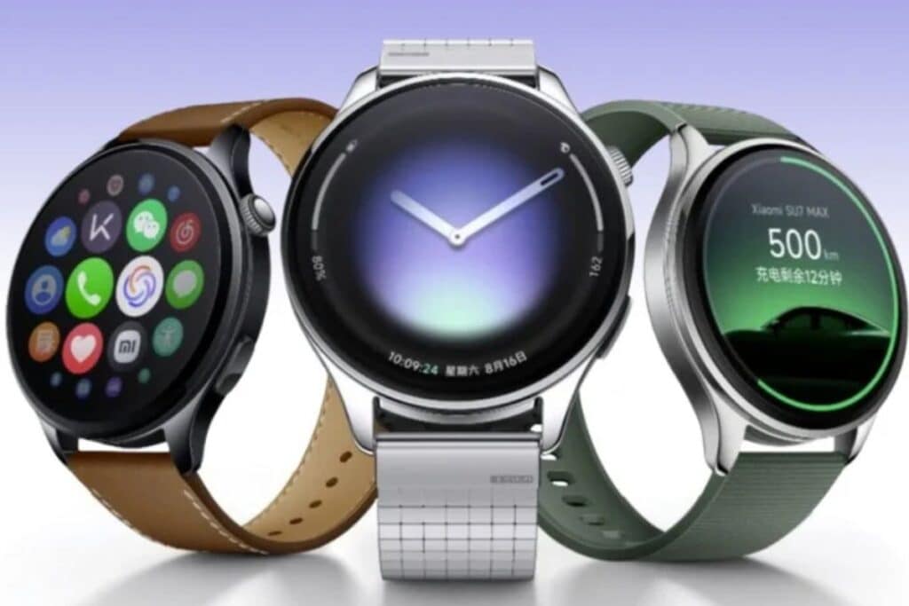 Trois montres connectées modernes alignées