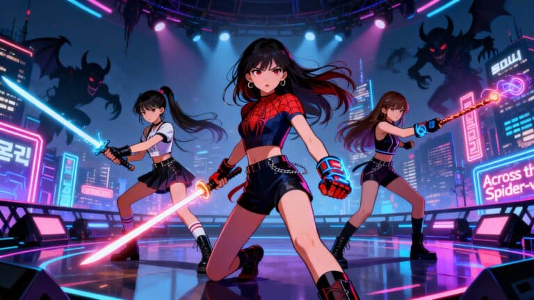 Femmes guerrières futuristes avec épées laser