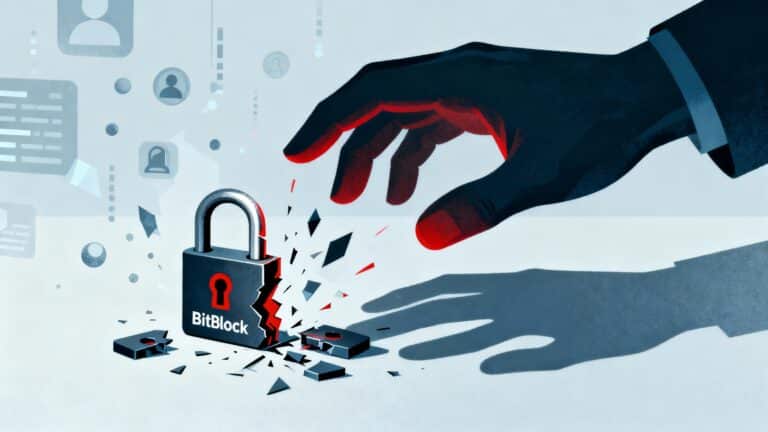 Main brise un verrou BitBlock digital