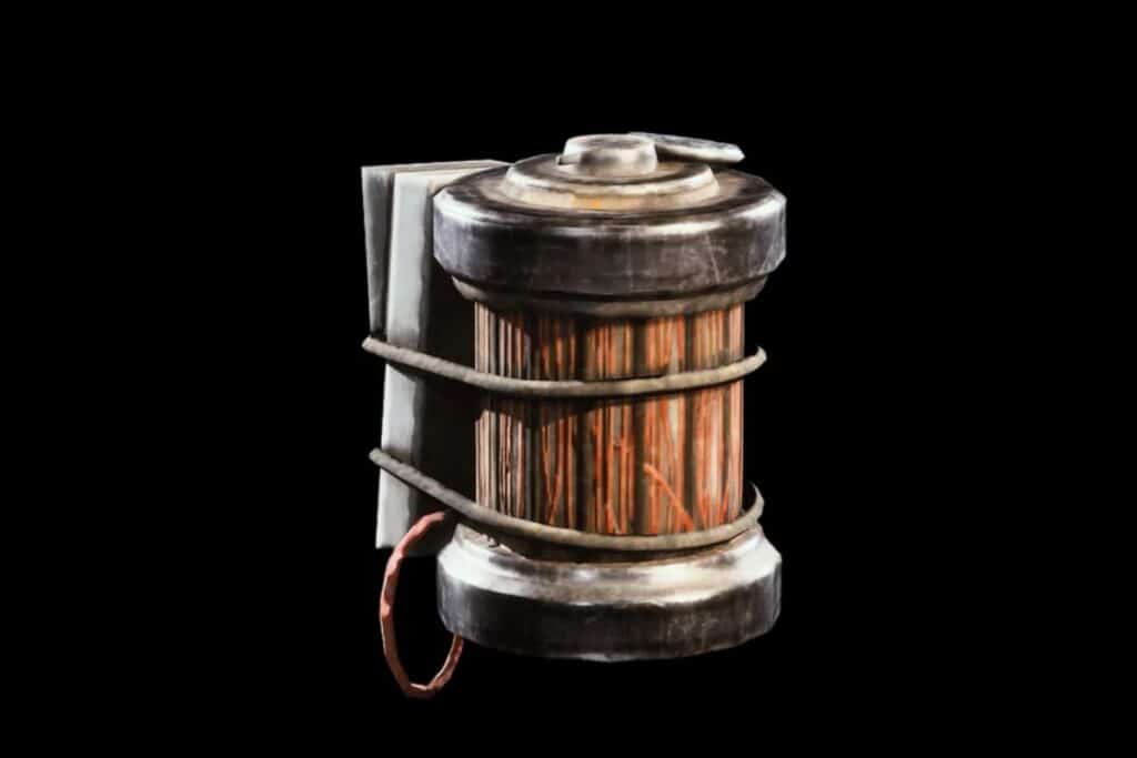 Bobine électrique dans un style jeu vidéo ancien.