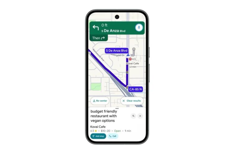 Carte Google Maps avec itinéraire vers Kovai Café.