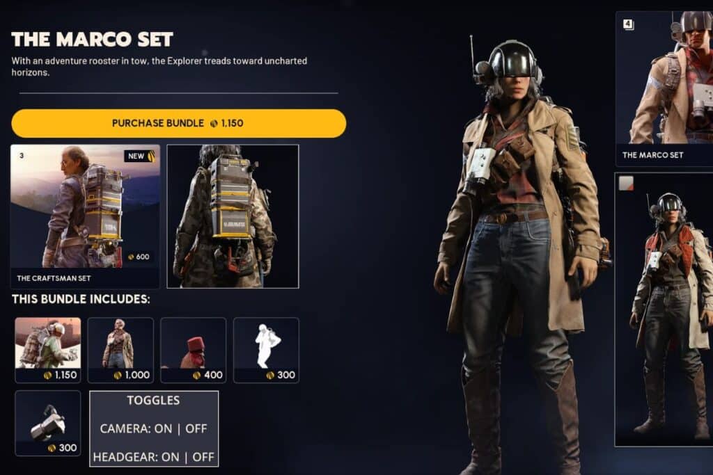 Ensemble Marco et options d'achat de Destiny.