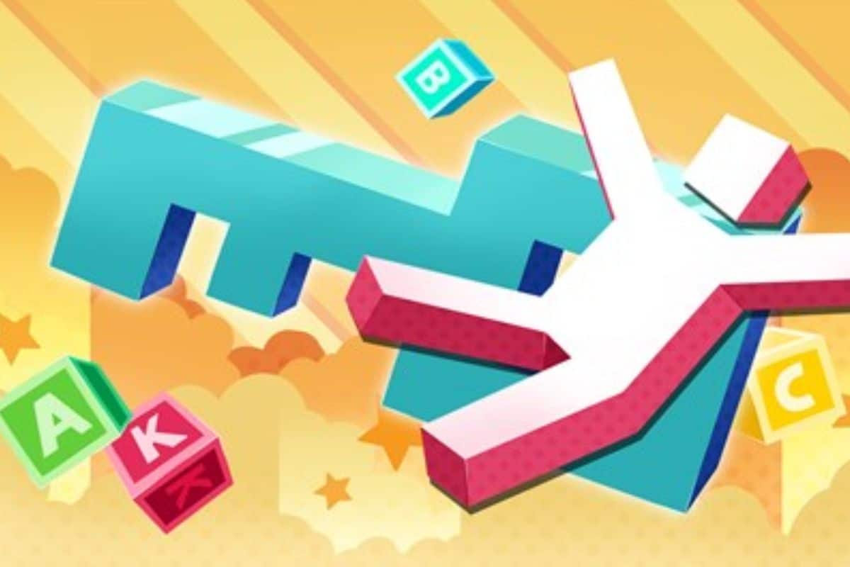 Illustration personnage et blocs ABC colorés