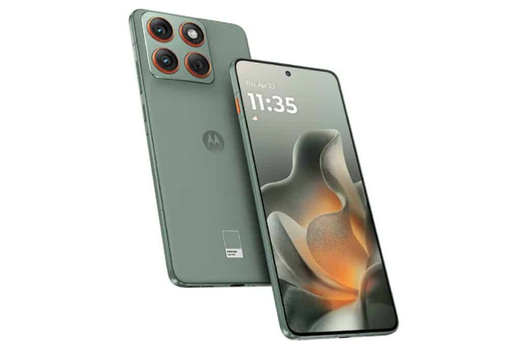 Smartphone moderne avec triple caméra arrière