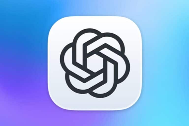 Icône d'application avec logo circulaire sur fond dégradé.