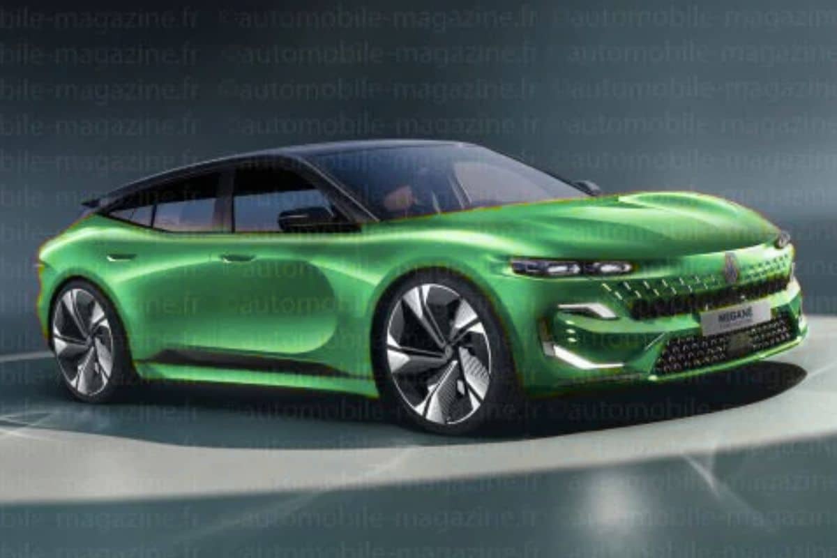 Concept de voiture électrique verte moderne.
