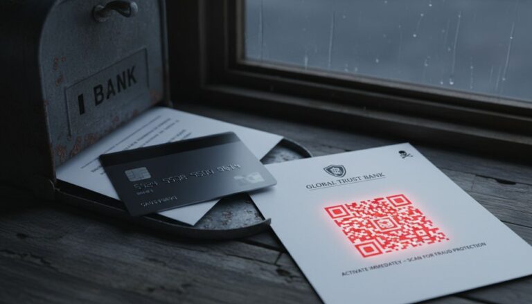 Carte bancaire et code QR bancaire sur table.