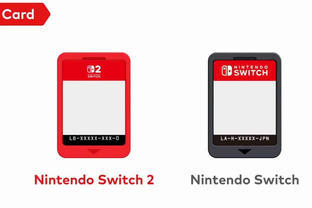 Cartes de jeu Nintendo Switch et Switch 2.