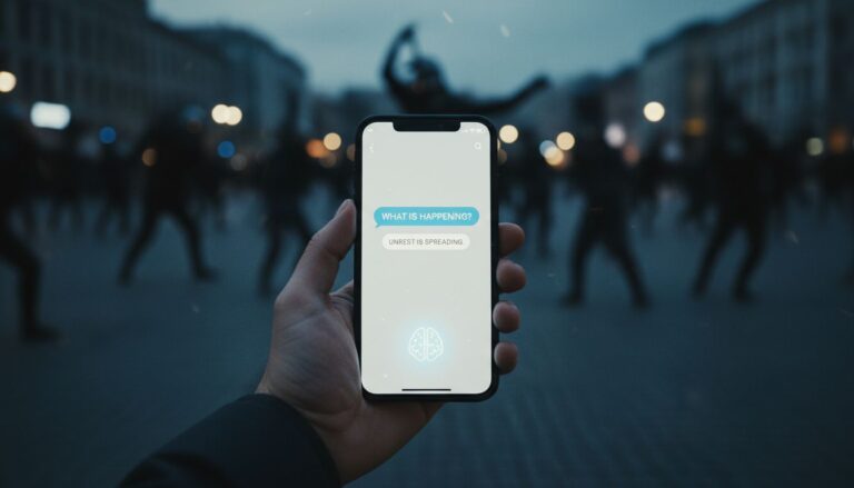 main smartphone foule agitation