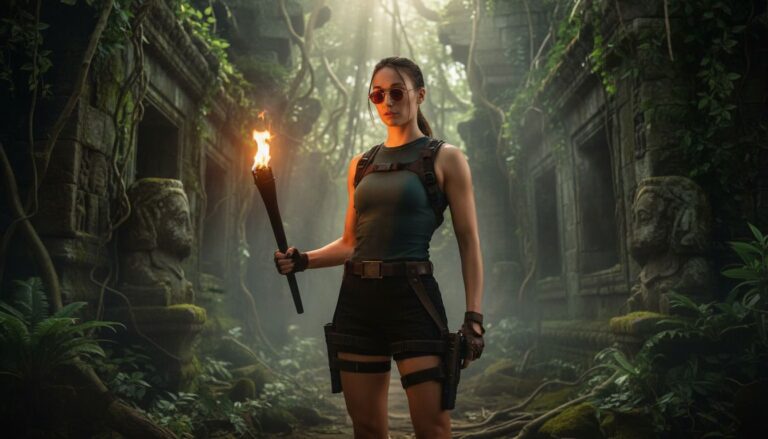 sophie turner tombraider blessure