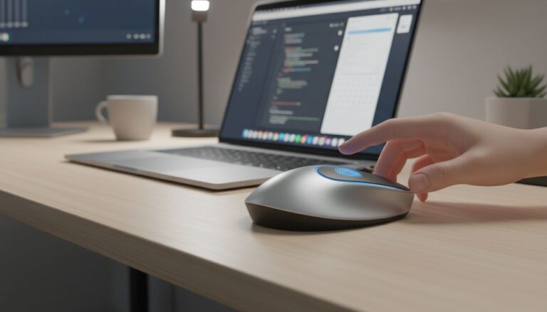 souris empreinte numerique bureau