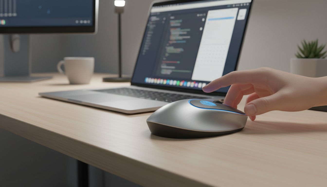 souris empreinte numerique bureau