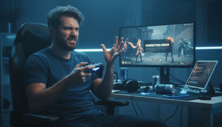 gamer frustre nuit ecran