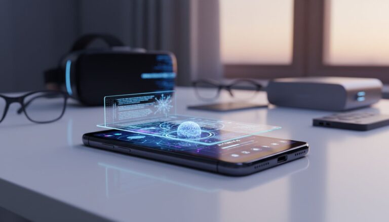 smartphone futuriste ia design