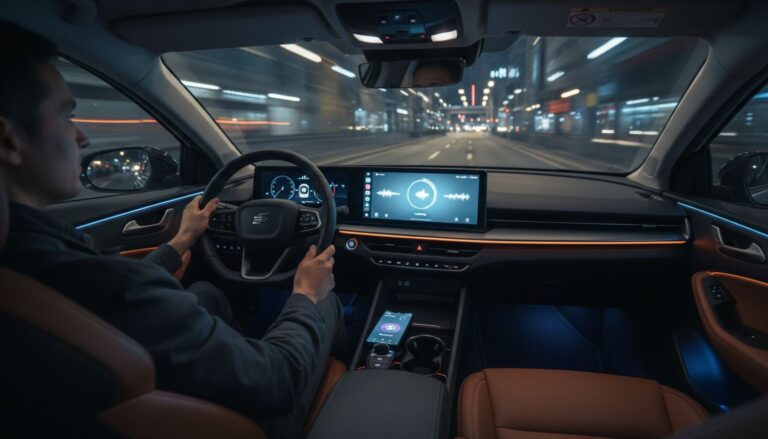 voiture carplay ia nuit