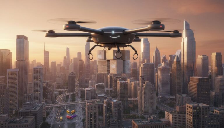 drone amazon livraison ville