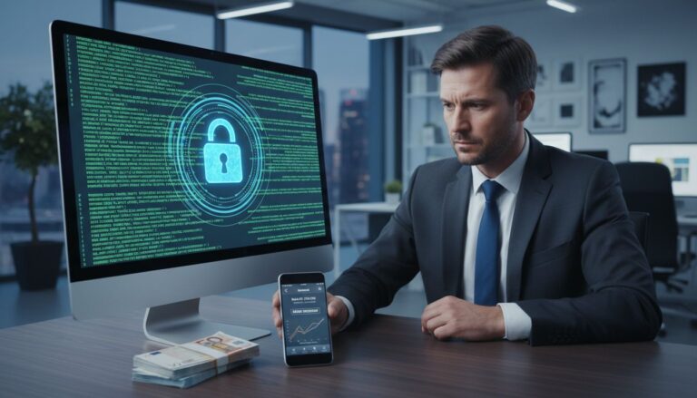 homme securite finance cyber