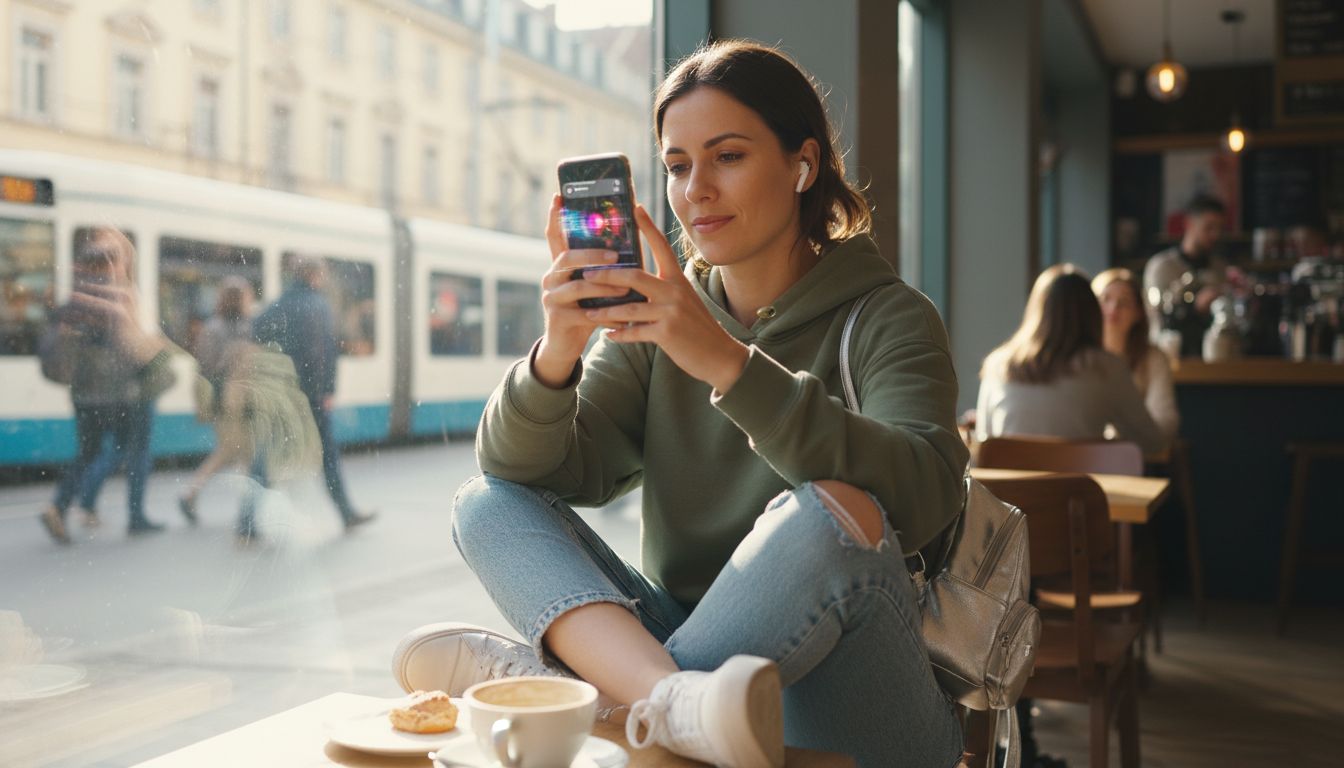 jeune adulte connecte media