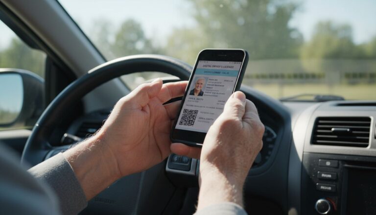 mains smartphone permis