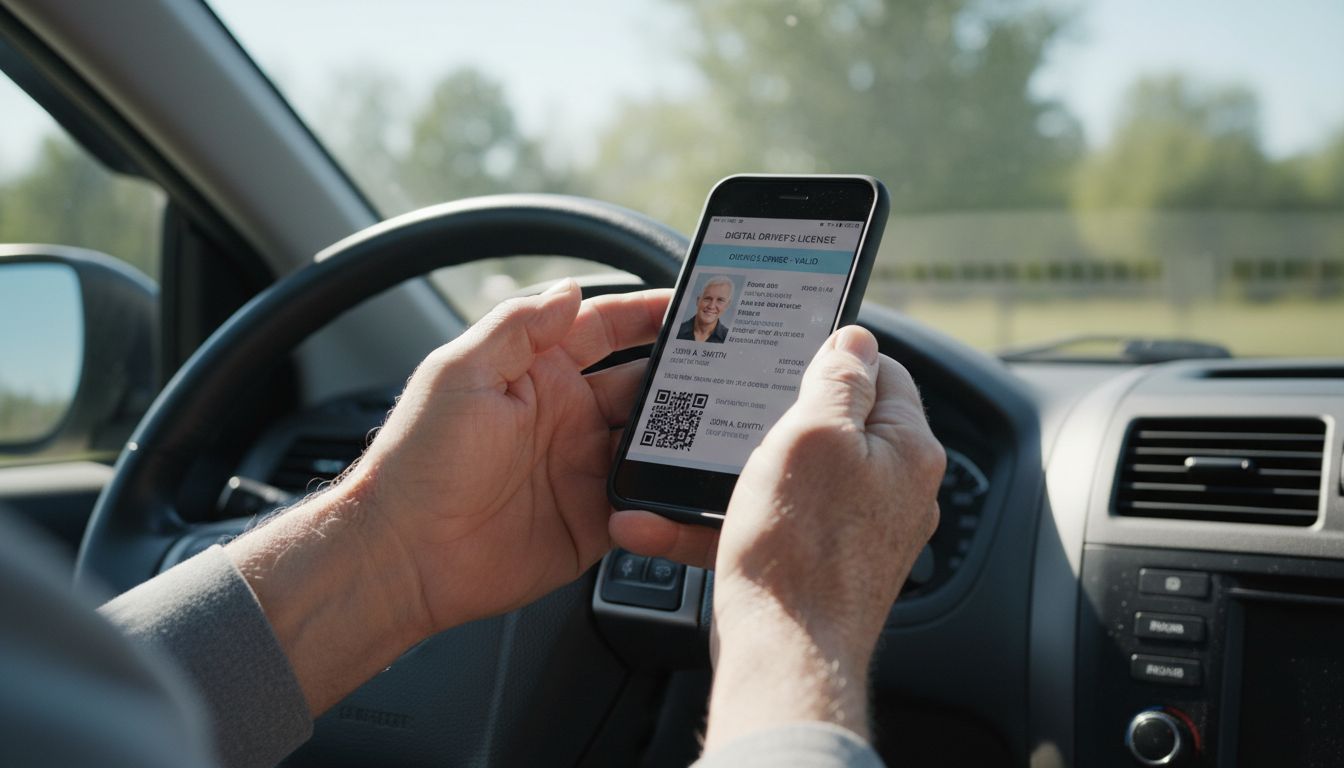 mains smartphone permis
