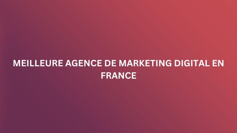 meilleure agence de marketing digital en france