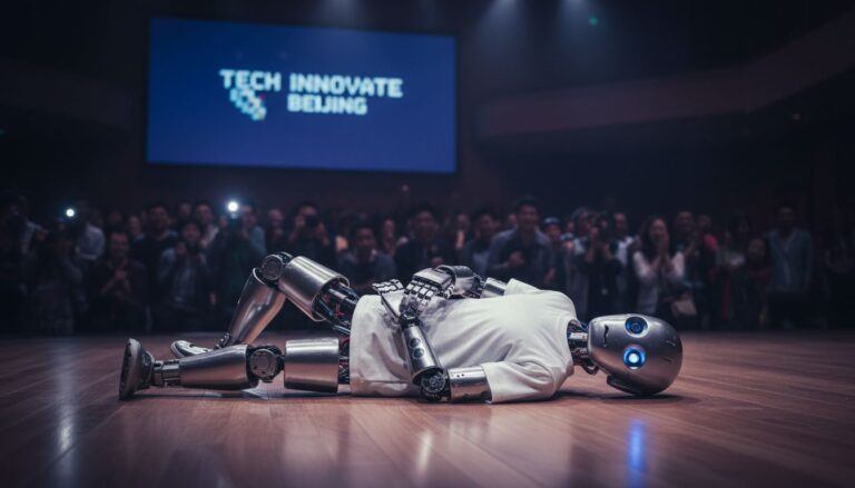 robot tombe scene