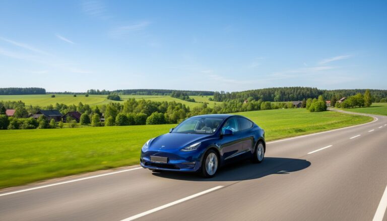 tesla lithuanie paysage autonome