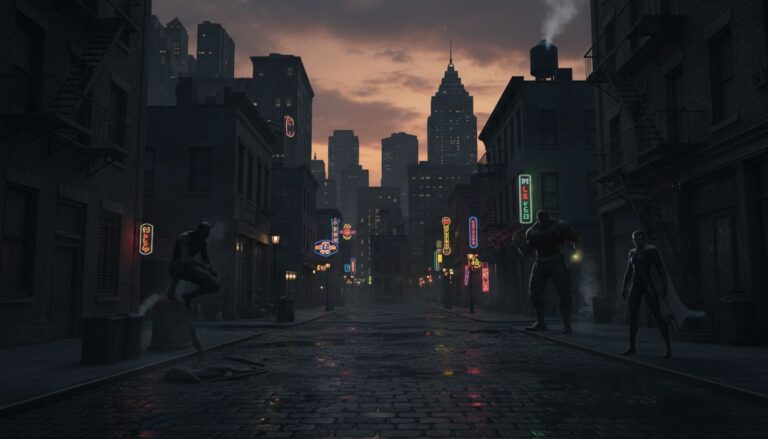 ville heros sombre rue